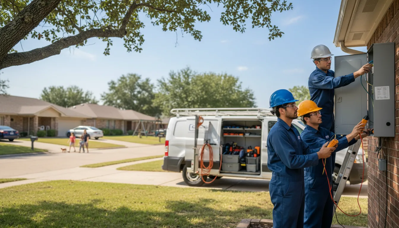 Certified electrician providing emergency electrical services in Keller, TX
